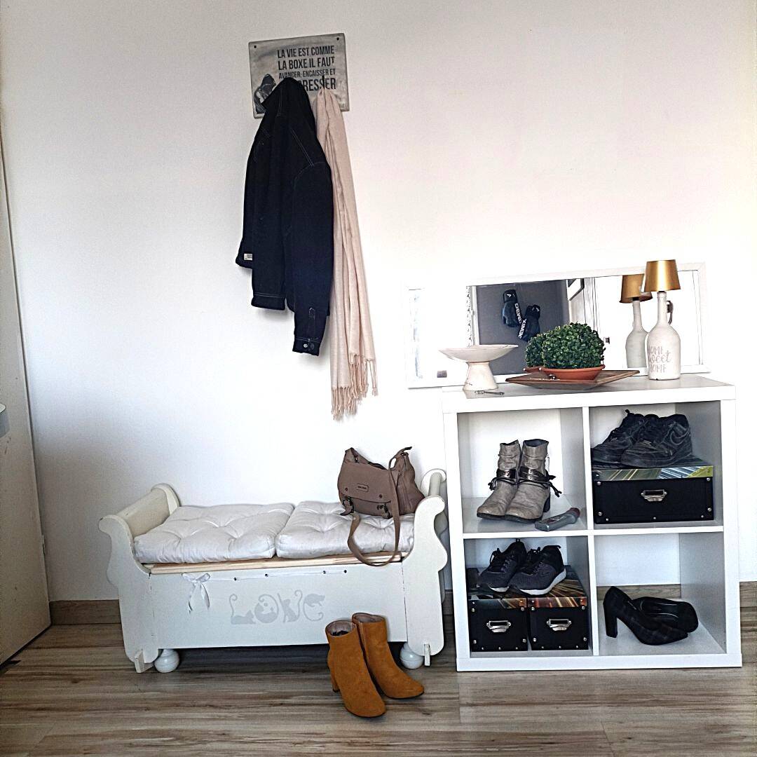 Renovated storage chest - Scandinavian style - unique piece