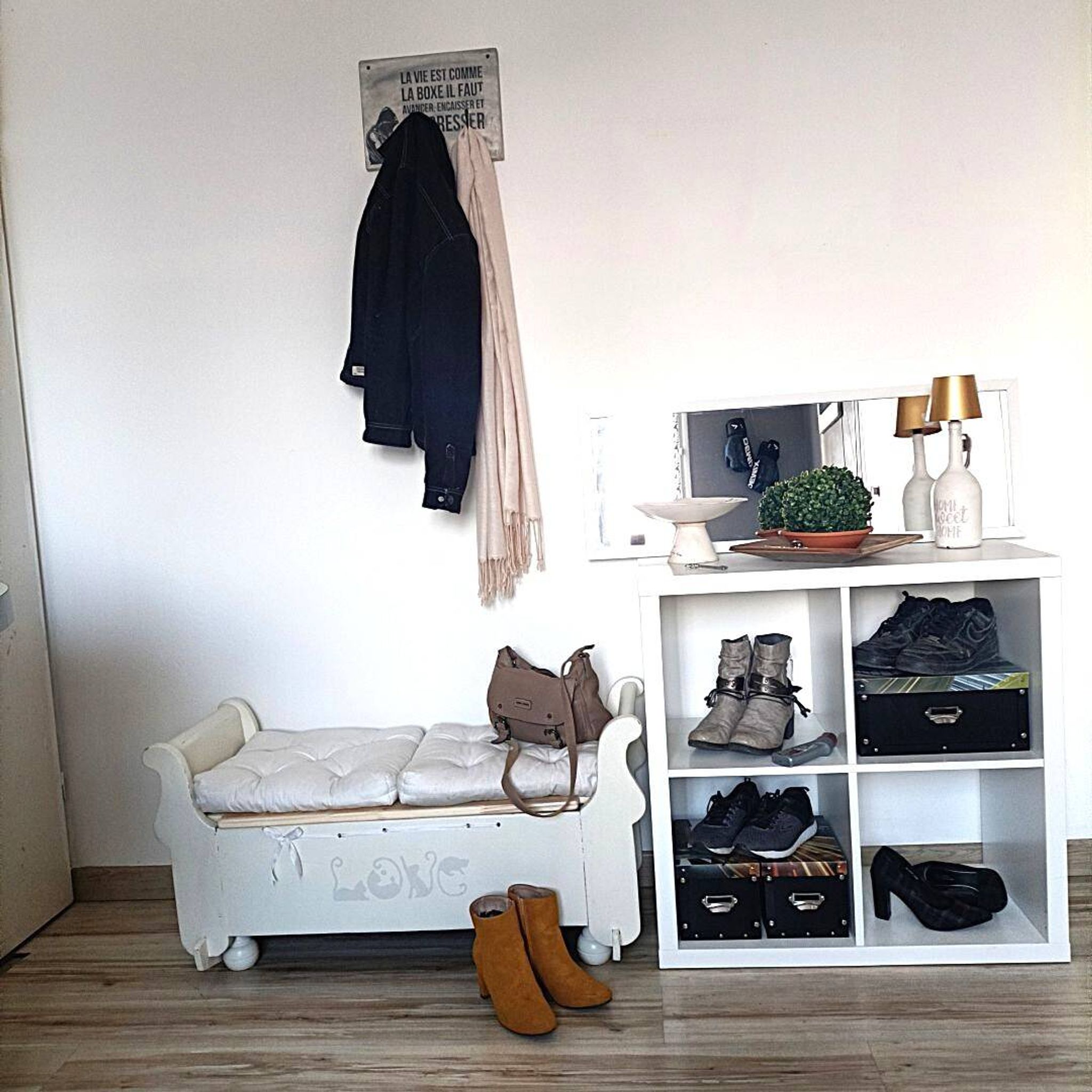 Renovated storage chest - Scandinavian style - unique piece