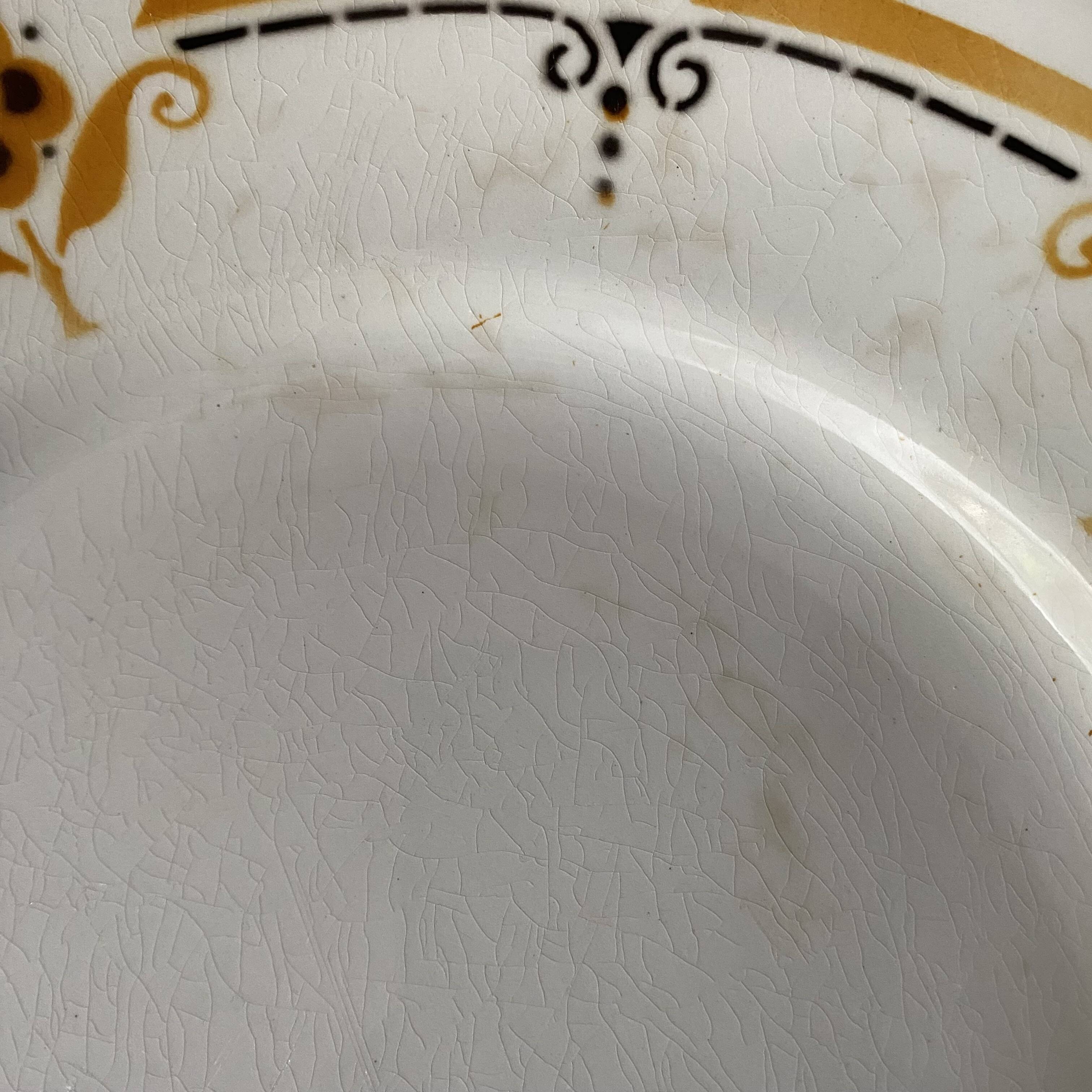 Soup plates from the 60s, Luneville earthenware