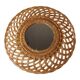 Miroir rond en rotin vers 1970