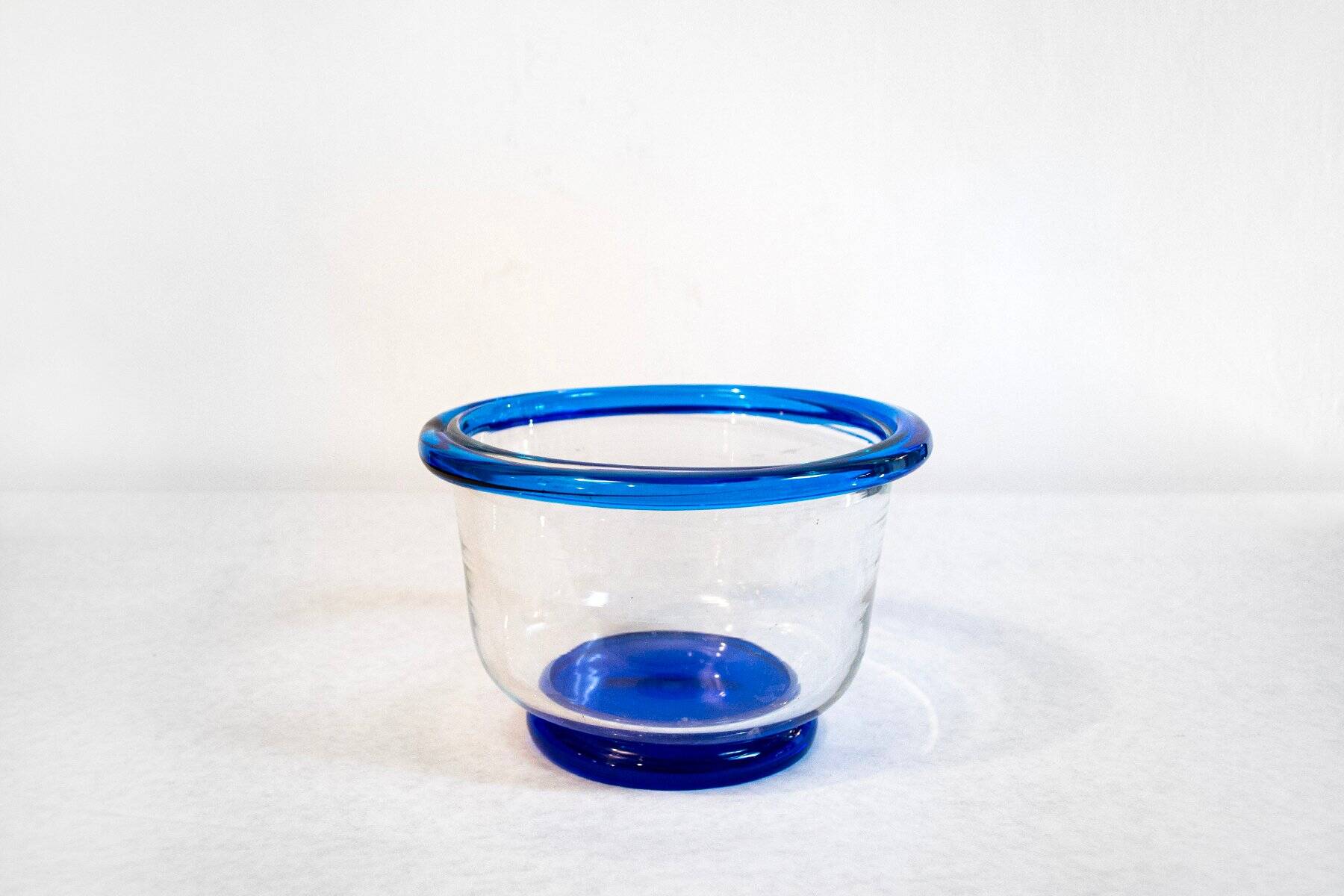 Vintage blue Murano glass vase by Vistosi, Italy, 1970s