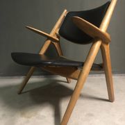 CH28 Sawbuck Lounge Chair by Hans Wegner for Carl Hansen & Søn, 1950s