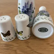 Vintage vinegar bottle in English earthenware - Portmeirion "Botanic Garden"