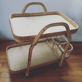 Rattan serving table 1960