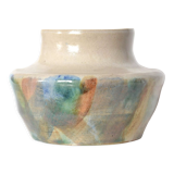 Handcrafted stoneware vase signed