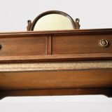 Art Deco style dressing table in mahogany gooseneck mirror
