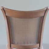 Lot de 6 chaises en bois et assise en tissu