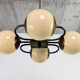 Czechoslovak rondocubist / Geometric Art Deco pendant lamp