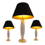 'Sirena' table Lamps by John Hutton for Donghia, 1980's, Set of 3