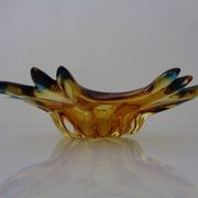 Sommerso Murano Glass Bowl, Italy, 1960s
