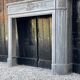 Louis XVI style fireplace in Turquin blue marble circa 1900