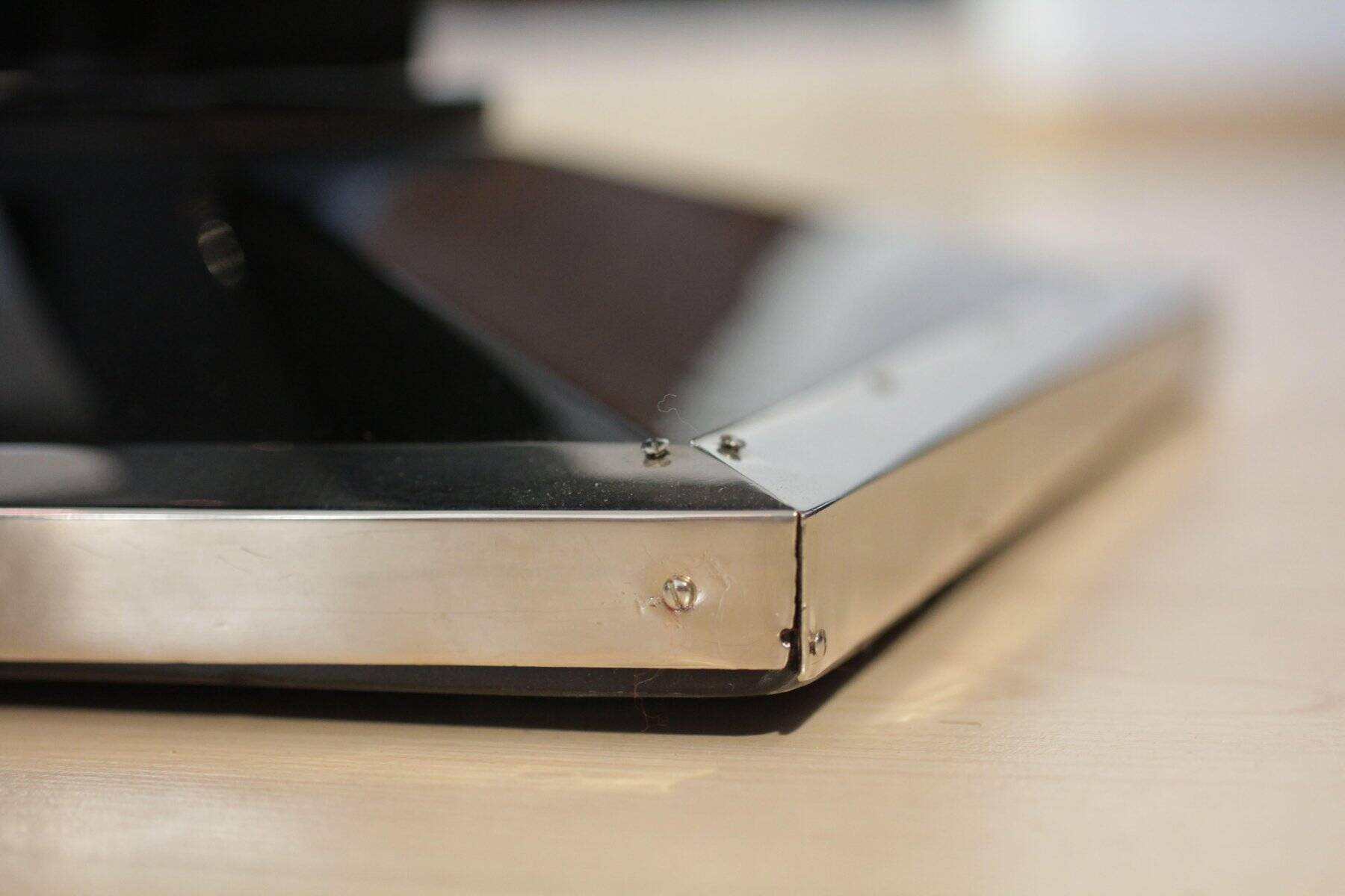 Art Deco Bauhaus Side Table in Black Lacquer & Chrome, Austria, 1920s