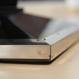 Art Deco Bauhaus Side Table in Black Lacquer & Chrome, Austria, 1920s