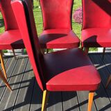 Six chairs feet spindles 1950