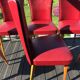 Six chaises pieds fuseaux 1950