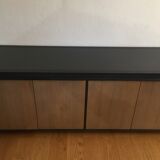 Iron and African walnut buffet