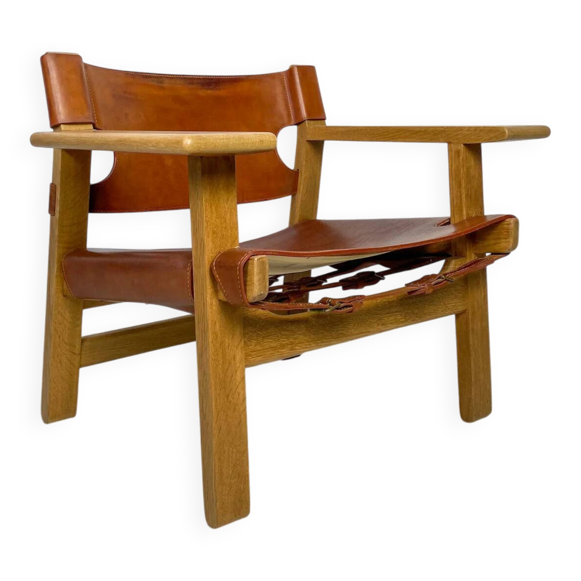 1950s Vintage Oak Spanish Chair by Børge Mogensen for Fredericia