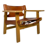1950s Vintage Oak Spanish Chair by Børge Mogensen for Fredericia