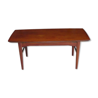 Table basse scandinave en teck monte et baisse, danemark 1960