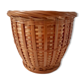 Wicker pot/rattan cache 70s
