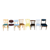 Lot de 8 chaises dépareillées