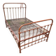 Metal bed with box spring
