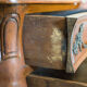 Walnut chest of drawers Louis XV style 3 drawers Bronze handles Mid-twentieth