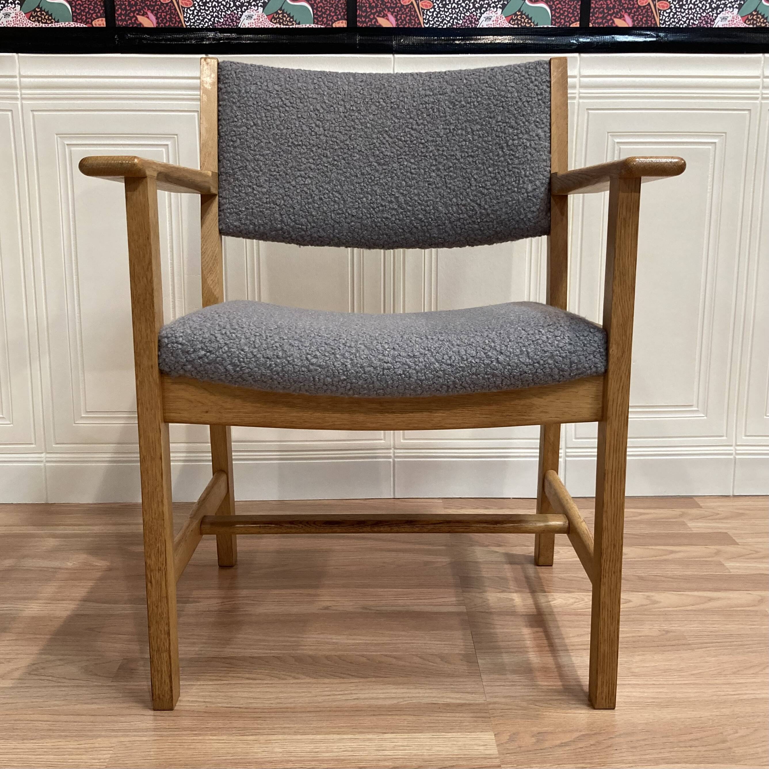 Scandinavian design armchair stamped "hans wegner" 1960.