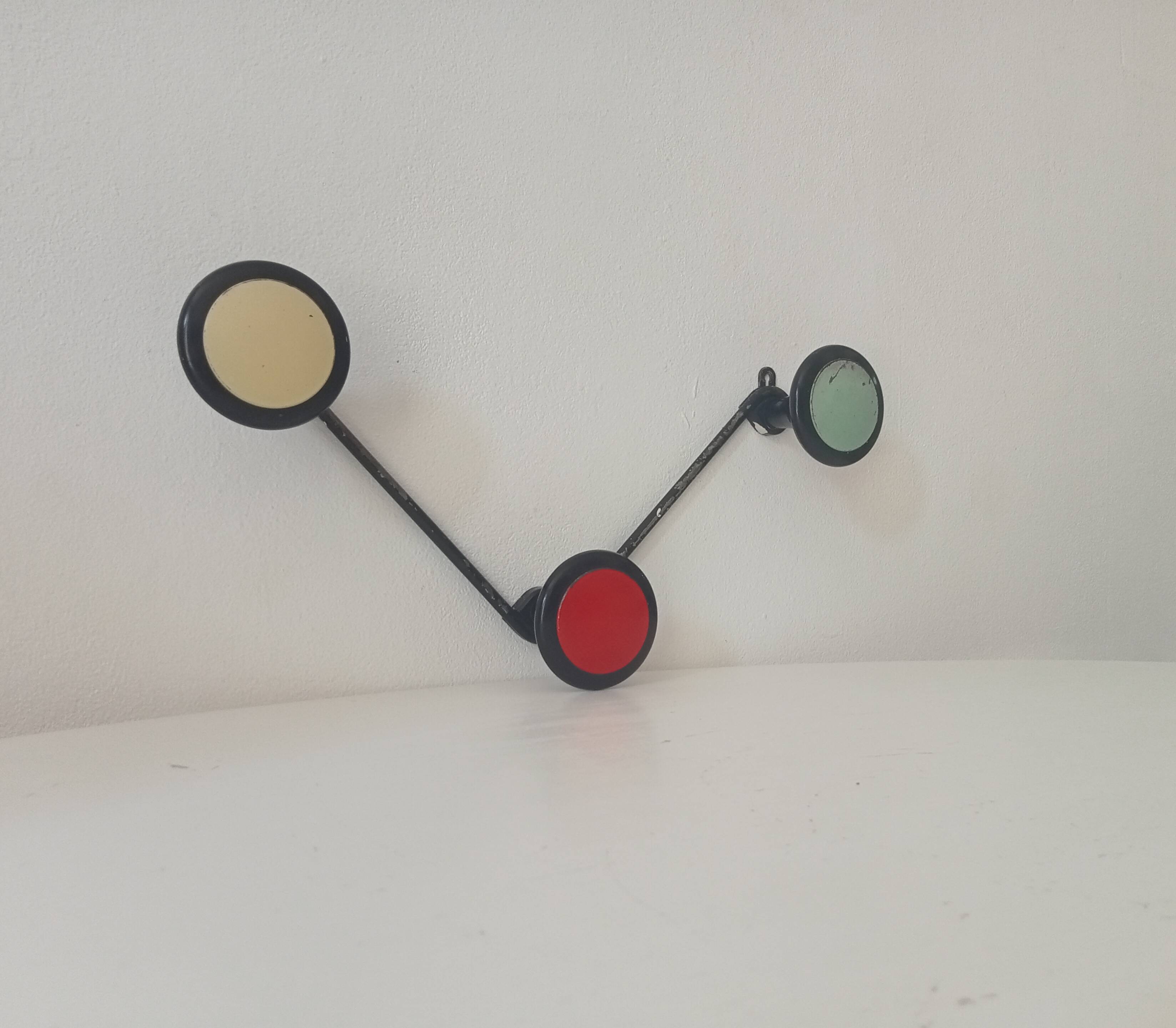Vintage 1960s wall coat rack
