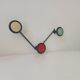Vintage 1960s wall coat rack