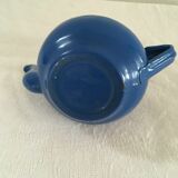 Enameled blue teapot