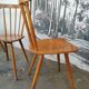 Set de 4 chaises bistrot à barreaux vintage