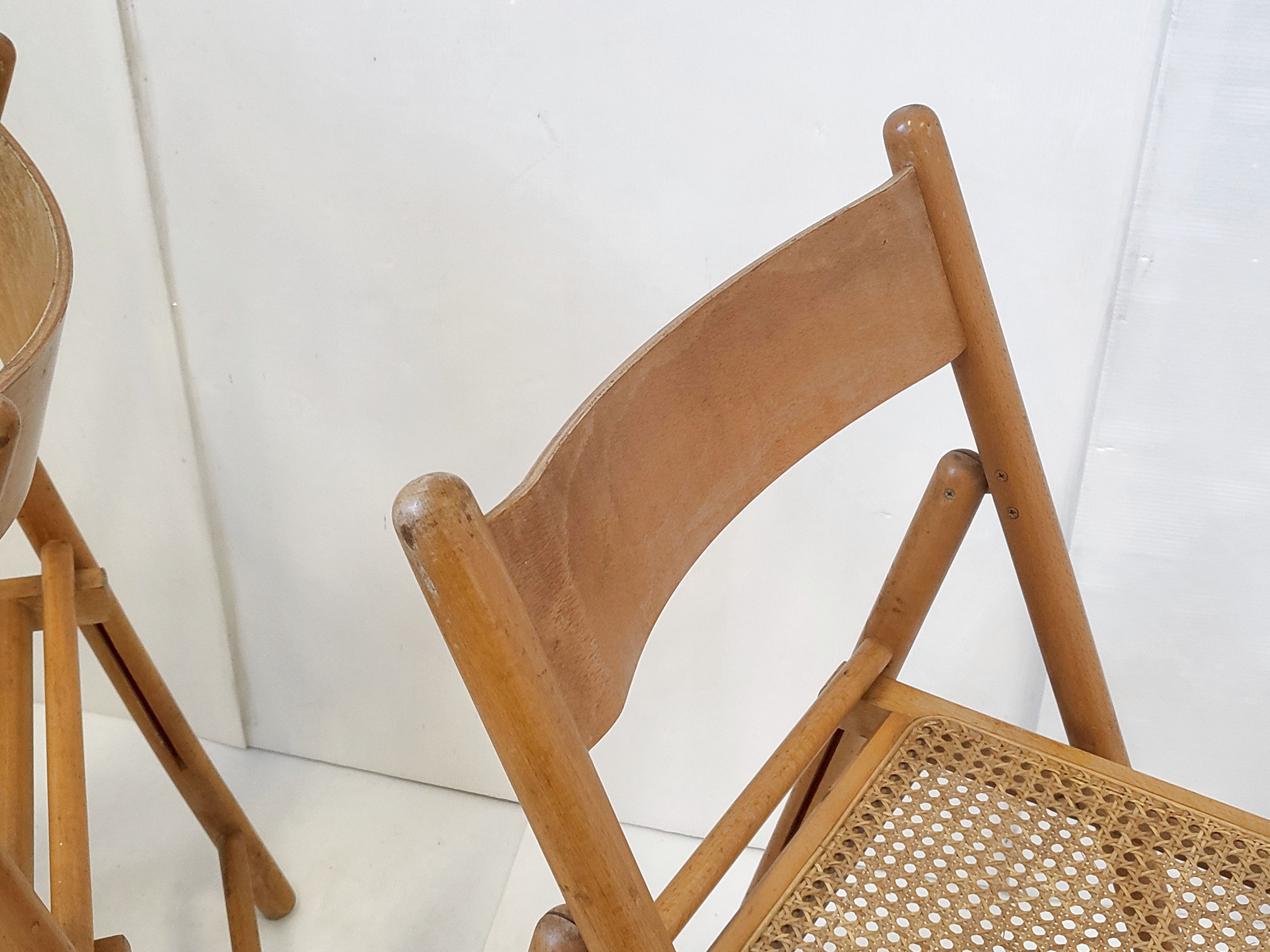 Paire de chaises pliantes vintage italiennes 1970