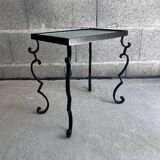 Wrought iron side table