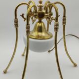 Medusa lamp in brass and opaline