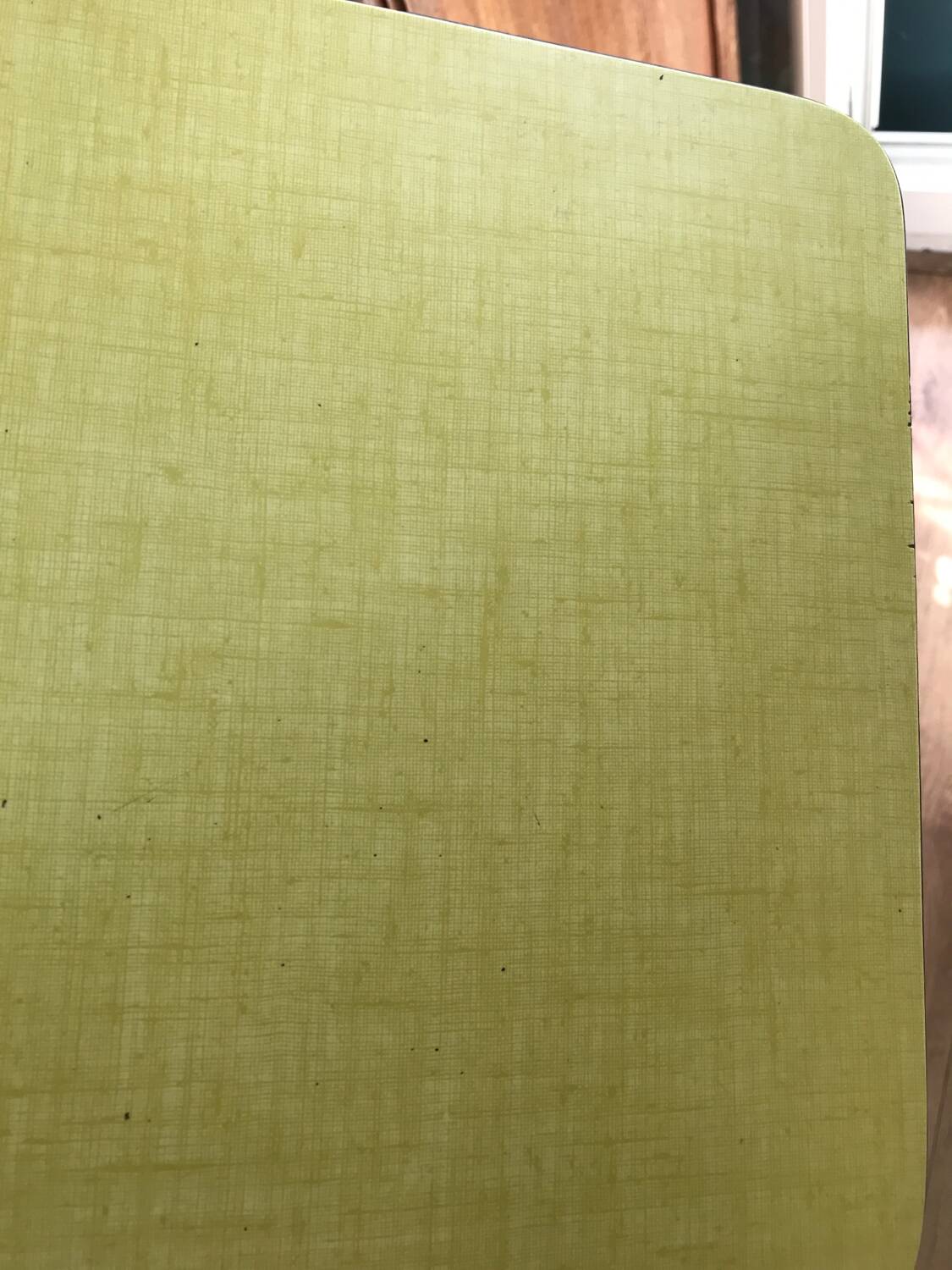 Vintage yellow formica stool