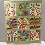Wall hung wool rug in many colors (Can easily be made into a floor rug)