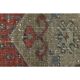 1970s Vintage Turkish Oushak Handmade Wool Cotton Red Area Rug 92x195