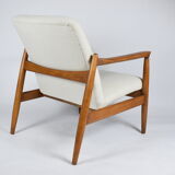 Polish icon, armchair model GFM-64, designed by E.Homa, 1960s, cream