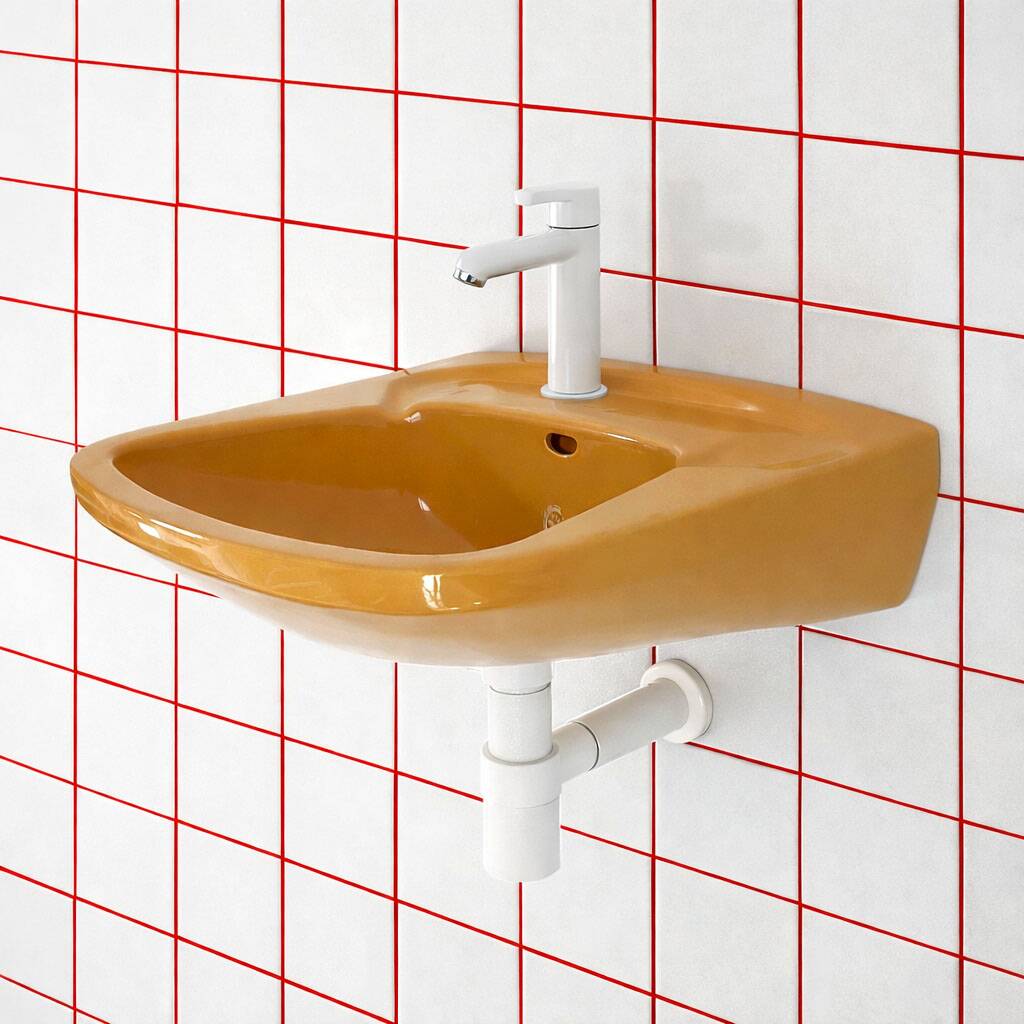 Vintage Sink L Mustard by Keramag Keravit, 1980