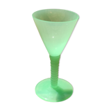 Green standing opaline crystal