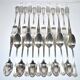 Lot 24 EMPIRE Silver Metal Table Cutlery SFAM model "Sans embarrass" 12 forks and 12 spoons