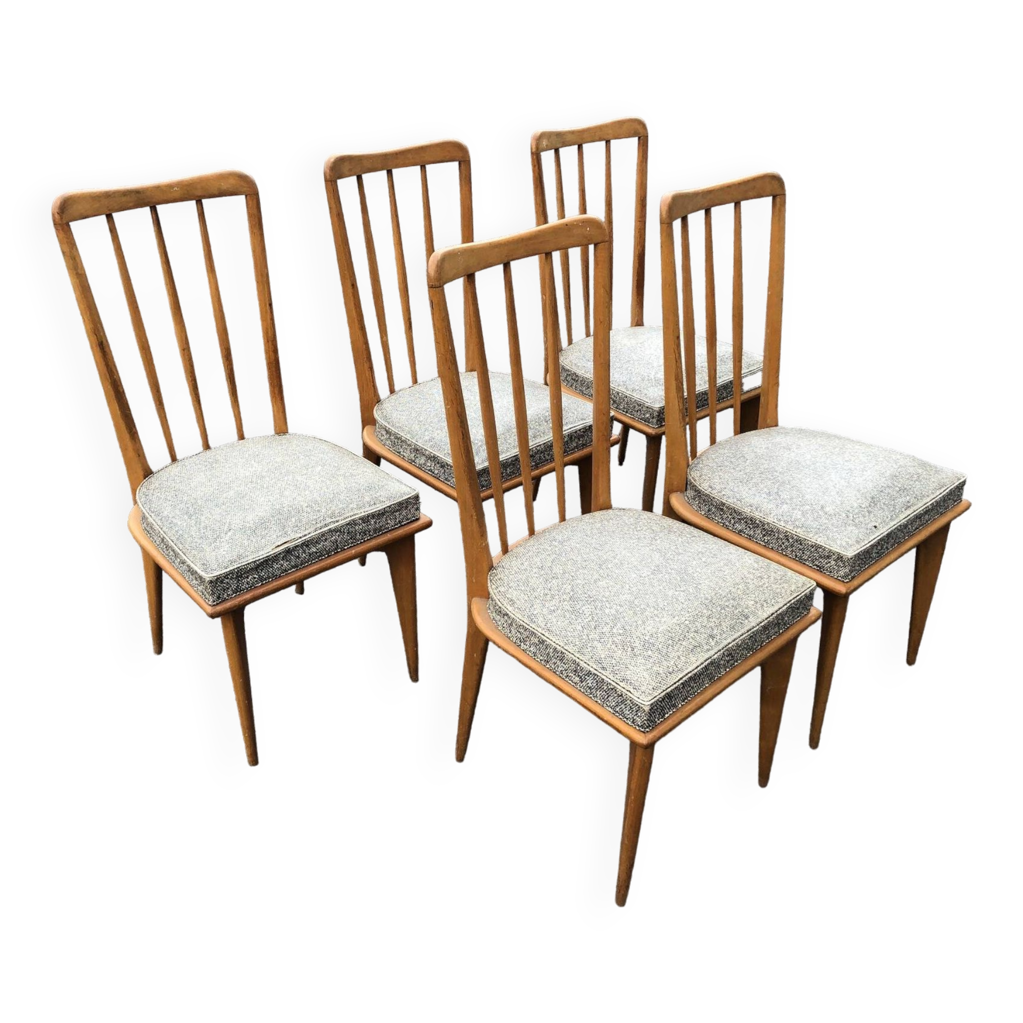 5 Charles Ramos chairs 1950