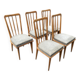 5 chaises Charles Ramos 1950