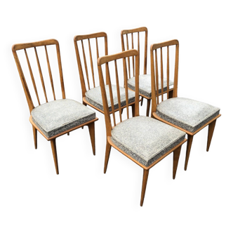 5 Charles Ramos chairs 1950