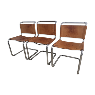 Lot of 3 chairs B33 Marcel Breuer