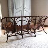 Rattan and bamboo sofa
