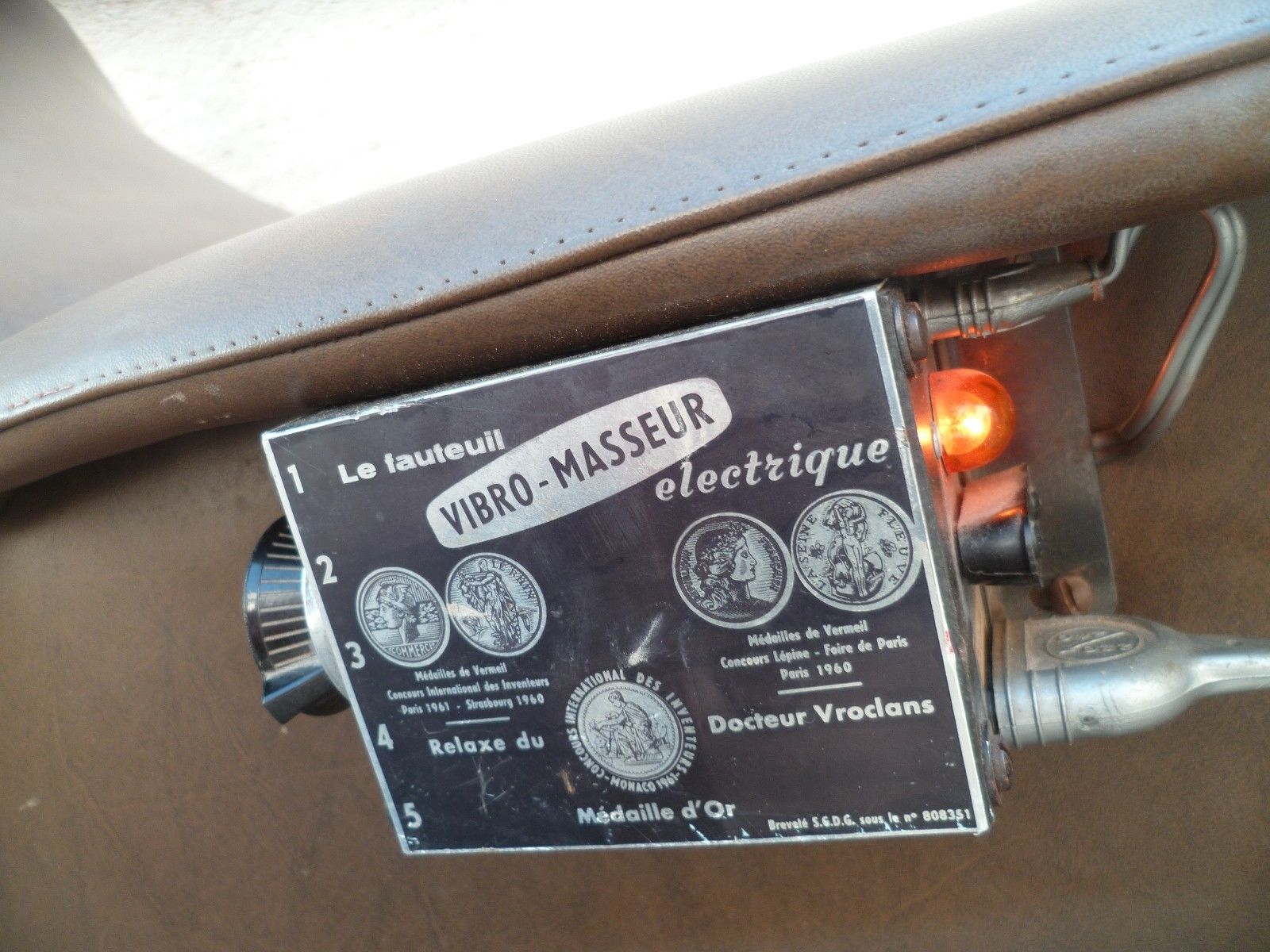 Brown color leather chair