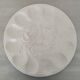 Oyster service dish and 6 plates barbotine earthenware sarreguemines ecru vintage