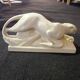 Art Deco Crackle Ceramic Panther 1930